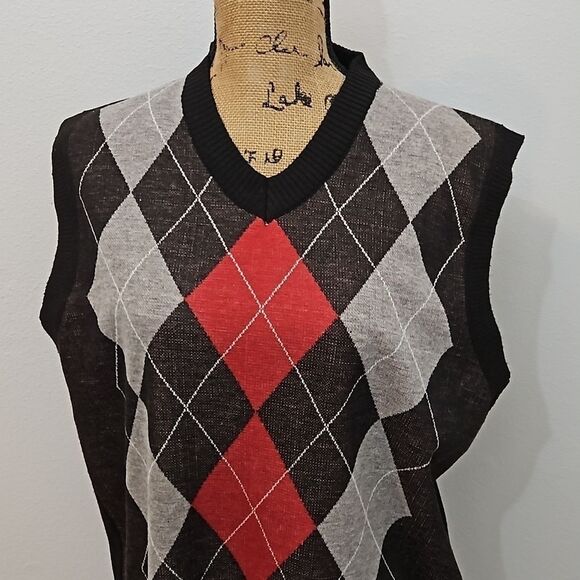 True Rock Men's argyle vest size Large - Picture 5 of 12
